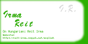 irma reit business card